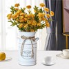 MISIXILE Rustic Farmhouse Vase Galvanized Milk Can, Metal Decorative Shabby