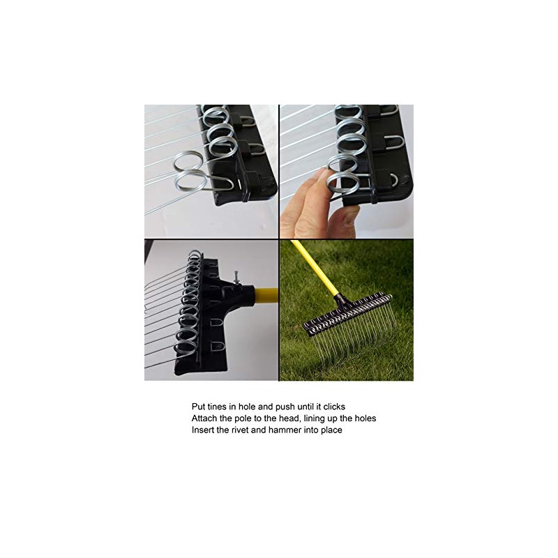 TRG Inc. The Groundskeeper II Leaf Rake 21-Inch with Deluxe