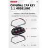 TECART 9 Button Zinc Alloy Key Fob Cover Fit For