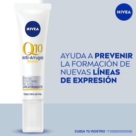 NIVEA Crema Reafirmante para el Contorno de Ojos Q10 (15 ml) - Tratamiento Antiarrugas, Estimula la Generación de Colágeno y Reduce las Líneas de Expresión - Ideal para Todo Tipo de Piel
