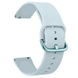 Smart Watch Strap Replacement (19mm) compatible with Blackview, Fitpolo, GRV, Letscom,Letsfit,Lifebee,Lintelek, Teminice, Tensky, Toobur, Umidig i, VeryFit, VeryFitPro, Willful, Yamay (Nude Blue)