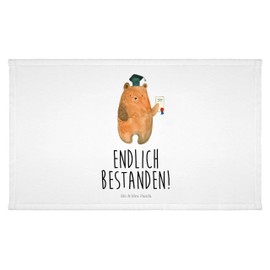 Mr. & Mrs. Panda Guest Towel Bear Exam - Gift, Teddy, Sports Towel, Examinations, Passed Exam, Certificate, Teddy Bear, Terry Towelling, Children