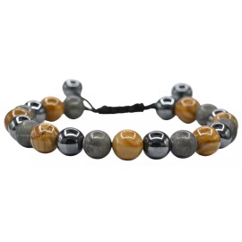 Amazing Gemstones Bracelet for New Beginnings Pack - Yellow Jasper Pyrite Hematite Bracelet