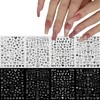 8 Sheets Valentines Day Nail Art Stickers Decals Laser Black