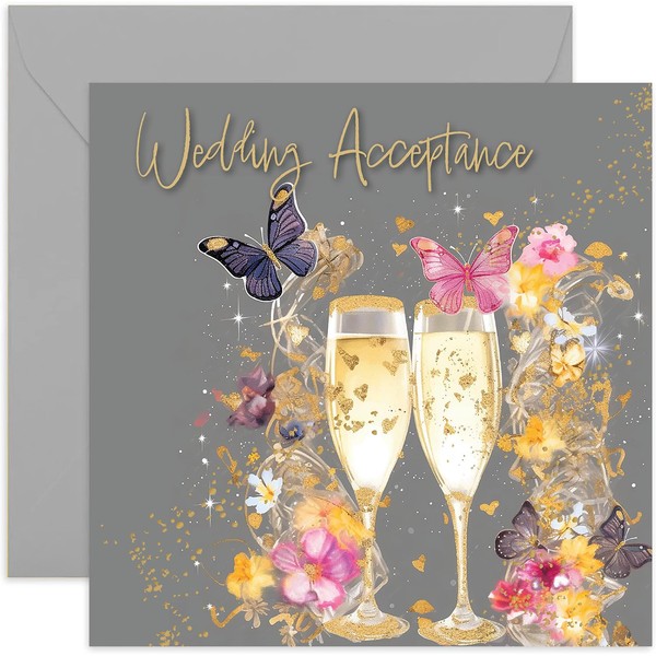 Wedding Acceptance Card for Response To Big Day Invitation -