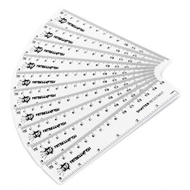 6 Inch / 15cm Rulers - Shatter Resistant - Pack of 10 - White - Fat Belly Fish