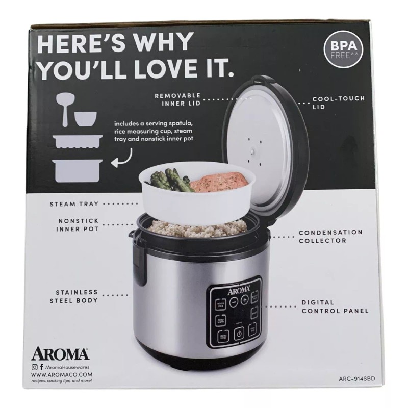 Aroma Arrocera Eléctrica A Vapor Aroma Arc-914sbd - 120v 60hz