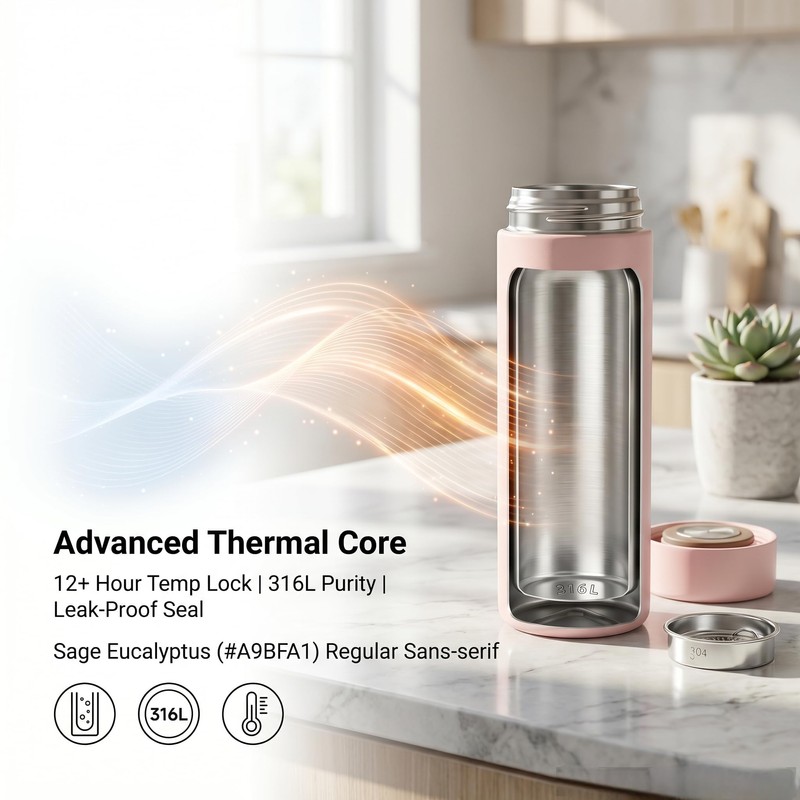 350ml Small Thermal Water Bottle‑ Mini Travel Flask for Hot