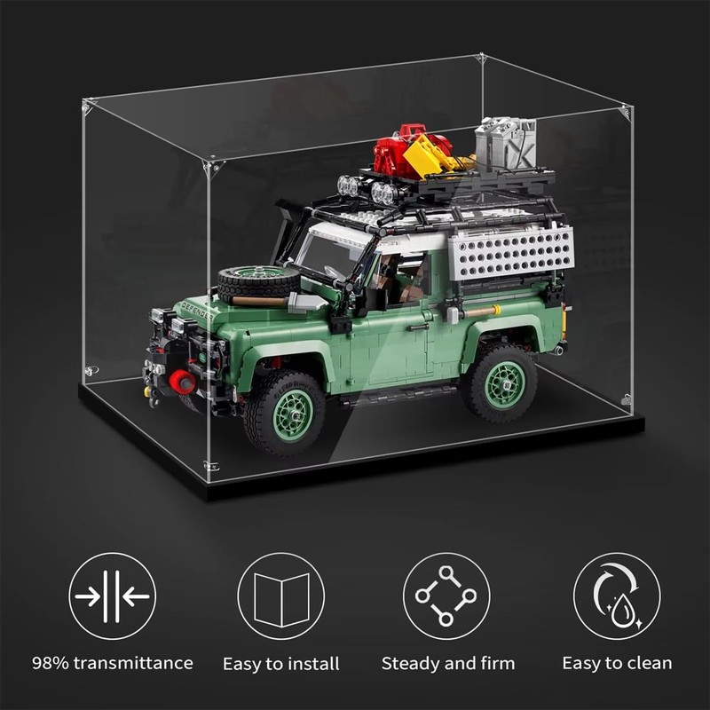 JAWUZ Transparent Acrylic Display Case 20 x 15 x 20