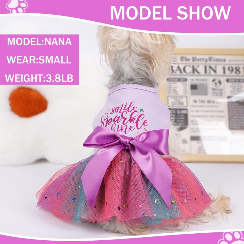 Dog Dress for Small Dogs, Puppy Costume Clothes Girls Pet