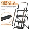 5 Step Ladder, Protable Steel Folding Stool with Wide Anti-Slip