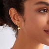 CASSIECA 18K Gold 925 Sterling Silver Hoop Earrings for Women