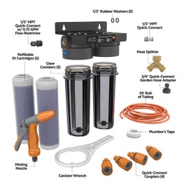 Clearly MaD Deionized Spot-Free Car Wash Rinse Plus System Unit, Spotless Water Deionizer for Car Washing, RV, and Motorcycle, with Hose