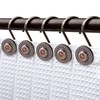 Bronze Shower Curtain Hooks, Decorative Shower Curtain Rings for Bathroom,