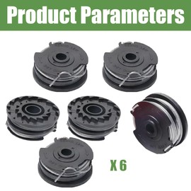 Dcszgzw String Trimmer Replacement Spool Line,Compatible with Bosch Advancedgrasscut 36, Art 36-36 LI, ART24/24+, Art 27/27+(Pack of 6 Spool)