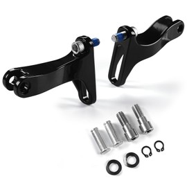 TOPRAMETAL Black Passenger Footpeg Mounting Hook Bracket Fit For Harley Street Glide Flhx Road Glide Road King Flhr 2014-2024