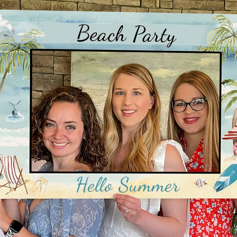 JeVenis Surf Party Photo Booth Props Frame Summer Pool Beach
