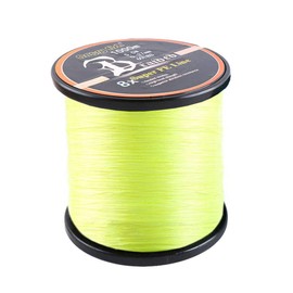 LSHEL Braided Fishing Line 8-fold 1000 m PE Super Strong Braided Lines, Yellow, 2.0# 0.23 mm/13.6 kg/30 lb