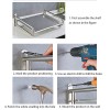 NOT INCLUDE Stainless Steel Microwave Oven Rack Wall-Mount Kitchen Shelf