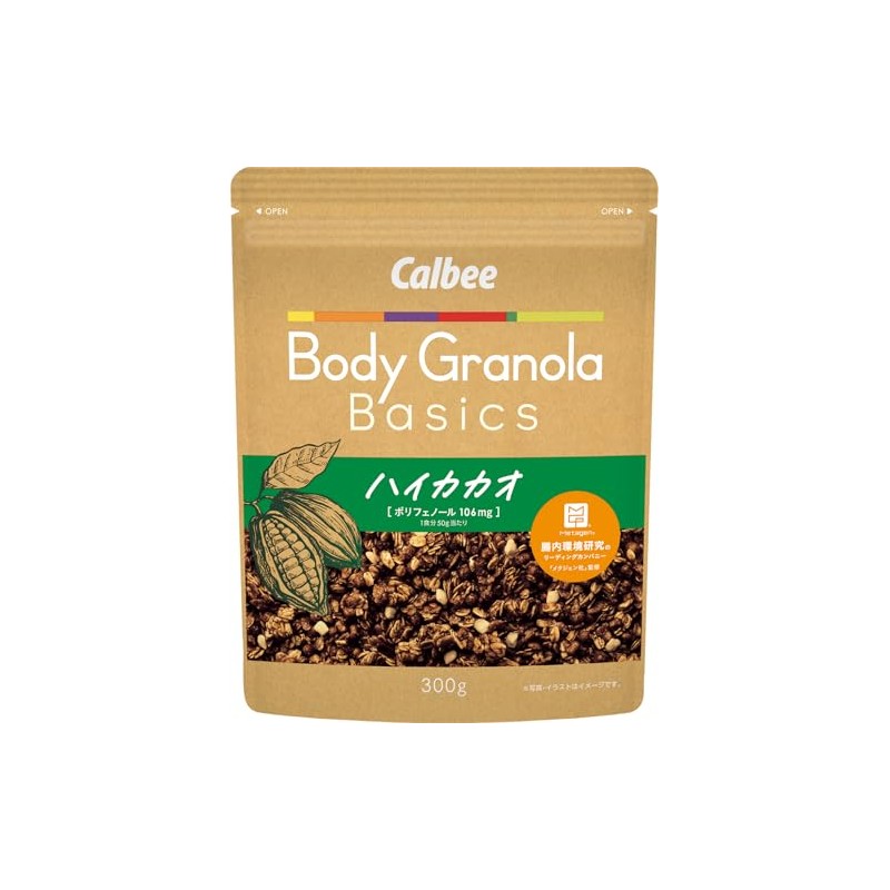 Calbee Body Granola Basics Haicacao, 10.6 oz (300 g), Body
