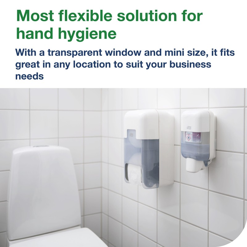 Title: Tork Mini Soap and Sanitiser Dispenser White S5, Foam,