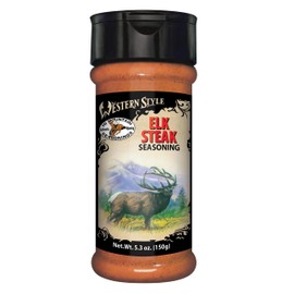 Hi Mountain Seasonings | ELK STEAK | Western Style Seasoning for Venison, ELK, & Deer | Great for Ribeye, Tenderloin, Flank, & New York Steaks, Ribs & More | Seasoning for Grilling & BBQ (4.8 Oz)