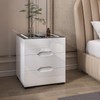 Back To School Nightstand Cabinet with Wireless Charging Station, LED