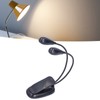 LED Book Light Eye Protecting 360° Rotatable White Light Double