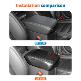 JeCar - Funda para reposabrazos de consola central de fibra de carbono para Jeep Wrangler JL JLU Gladiator JT 2018-2024 2025 +