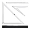 Meticuloso Folding Triangle Ruler 23.4inchs, Aluminum Framing Square Carpentry Squares