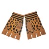 2 Brothers Unlimited Inc Leopard animal print fingerless gloves (Dark
