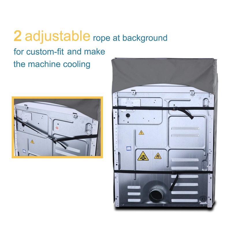 AKEfit Washing Machine Cover, Zipper Design,Fit for Outside Top or