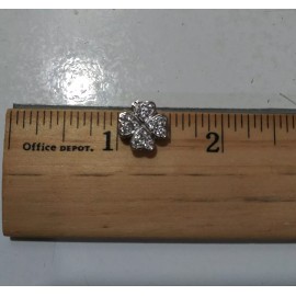 Unbranded 925 Sterling Silver Four Hearts Crystals Pendant Necklace 17.5"