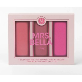BH Cosmetics Mrs. Bella ROSY 3 Shade Blush Palette BRAND NEW