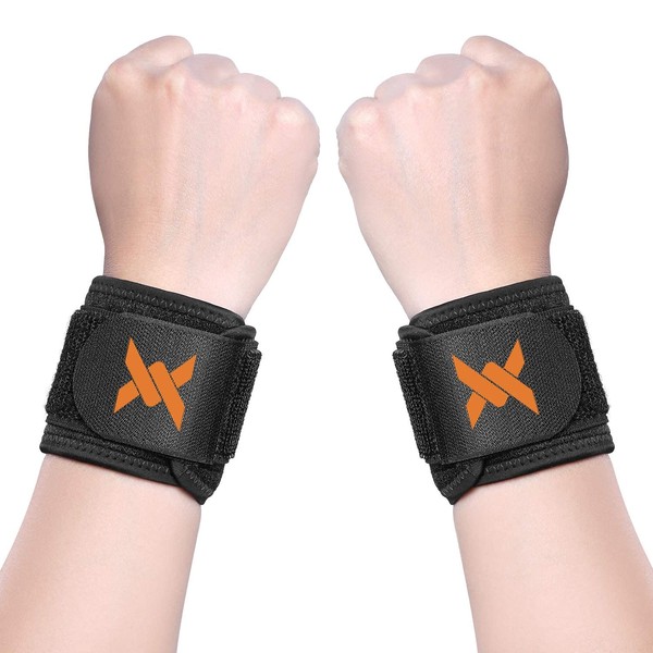 Thx4COPPER Set of 2 Wrist Brace Compression Adjustable Wrist Support for Pain Relief and Promote Healing, Arthritis and Relief of Carpal Tunnel, Sports Unisex