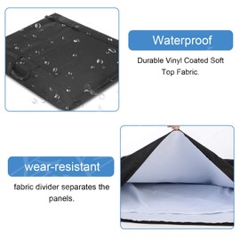 ELONN Wrangler Hard Top Freedom Panel Storage Bag， Hardtop Roof Panel Storage Case for Jeep Wrangler JK JL 2/4Dr 2007-2024，Dual Compartment Bag with Soft Inner Flaps