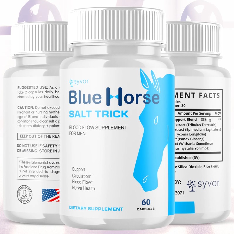 (1 Pack) Blue Horse Salt Trick For Men Advanced Formula
