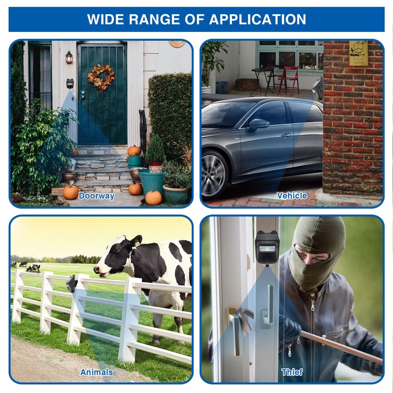 Solar Doorbell Infrared Wireless Motion Sensor Alarm Door Bell for