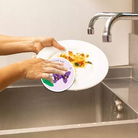 Reusable Kitchen Sponge - Flower Pattern Dish Sponges for Washing Dishes - Kitchen Sponges Pack, Sponges Dishes, Hangable for Kitchen, Tables