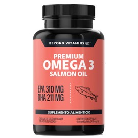 Beyond Vitamins Omega Salmon Oil Aceite Pescado Ultra Concentrado Ácido Eicosapentaenoico Epa Docosahexaenoico Dha Noruego 180 Caps
