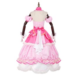 miccostumes x akuoart Womens Deluxe Princess Lolita Dress Cosplay Costume with Crown and Earrings (Medium, Pink)