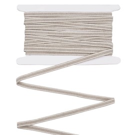 BENECREAT 10m Linen Binding Book Tape, 6mm Wide Gray and White Stripes Bookbinding Repair Tape Cloth Supplies for Bookbinding Book Arts Sewing DIY Craft