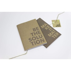 Eco Nature - Line Notebook - A5 Notebook - Notepad A5 - Eco Friendly Notepad - 2 Pack A5 Softcover Notebooks