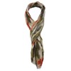 TigerTie Scarf in Brown/Grey/Red/Orange/Beige Patterned Size 180 x 50 cm