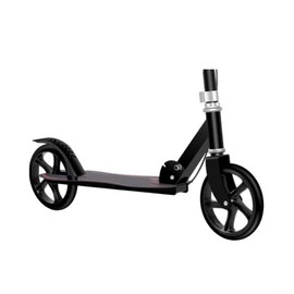 Scooter Wheels 2 Pieces Quiet PU Wheels Replacement Kit for Scooter, Roller Skates, Trolleys, Shopping Carts, Furniture, Wheelchairs (125mm x 24mm, Black)