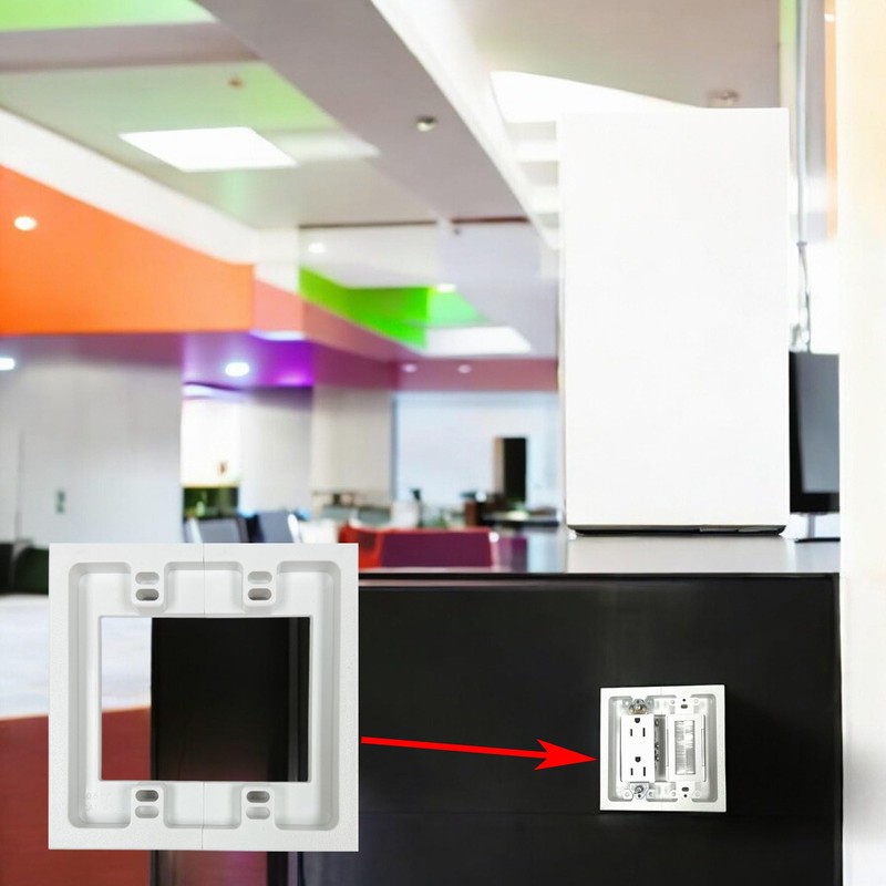 iMBAPrice IMBA-BES2 2-Gang Non-Metallic Shallow Surface Box Extender in White,