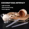 2Pcs White Coconut Opener,Coconut Meat Scraper,Soft and Flexible Coconut Egg