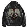 Large Embroidery Skull Wings Sword Patches Iron On Motorcycle Biker