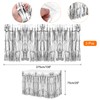 sourcing map 3 Pcs 29x108 Inch Silver Metallic Foil Fringe