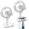 Suction Cup Hook, Vacuum Set of 2, Shaver Holder, Razor